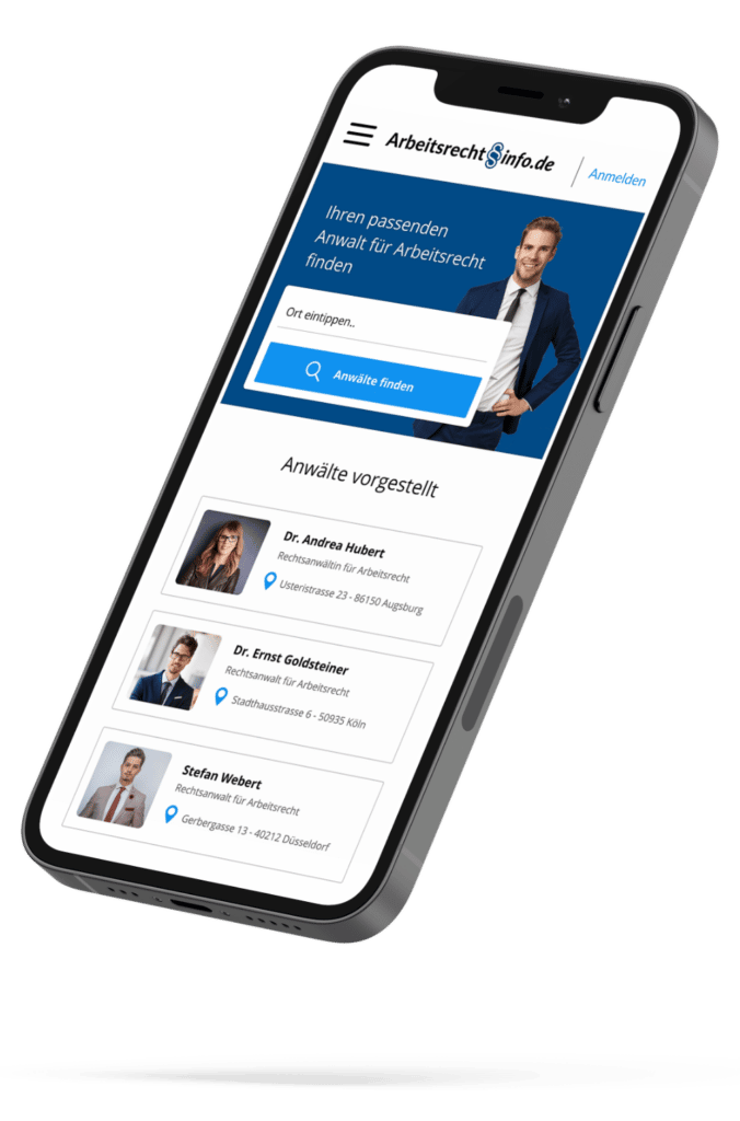 Mobile View Anwaltsuche
